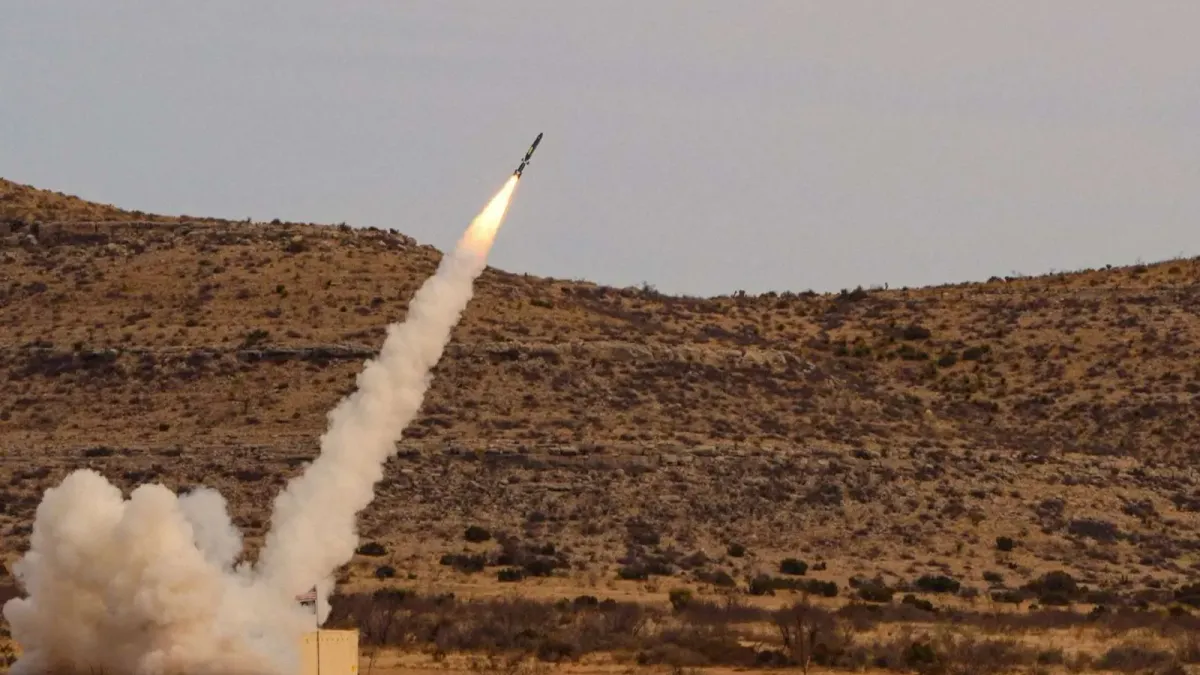 Anduril Barracuda-500M surface-launched cruise missile on containerized launcher system