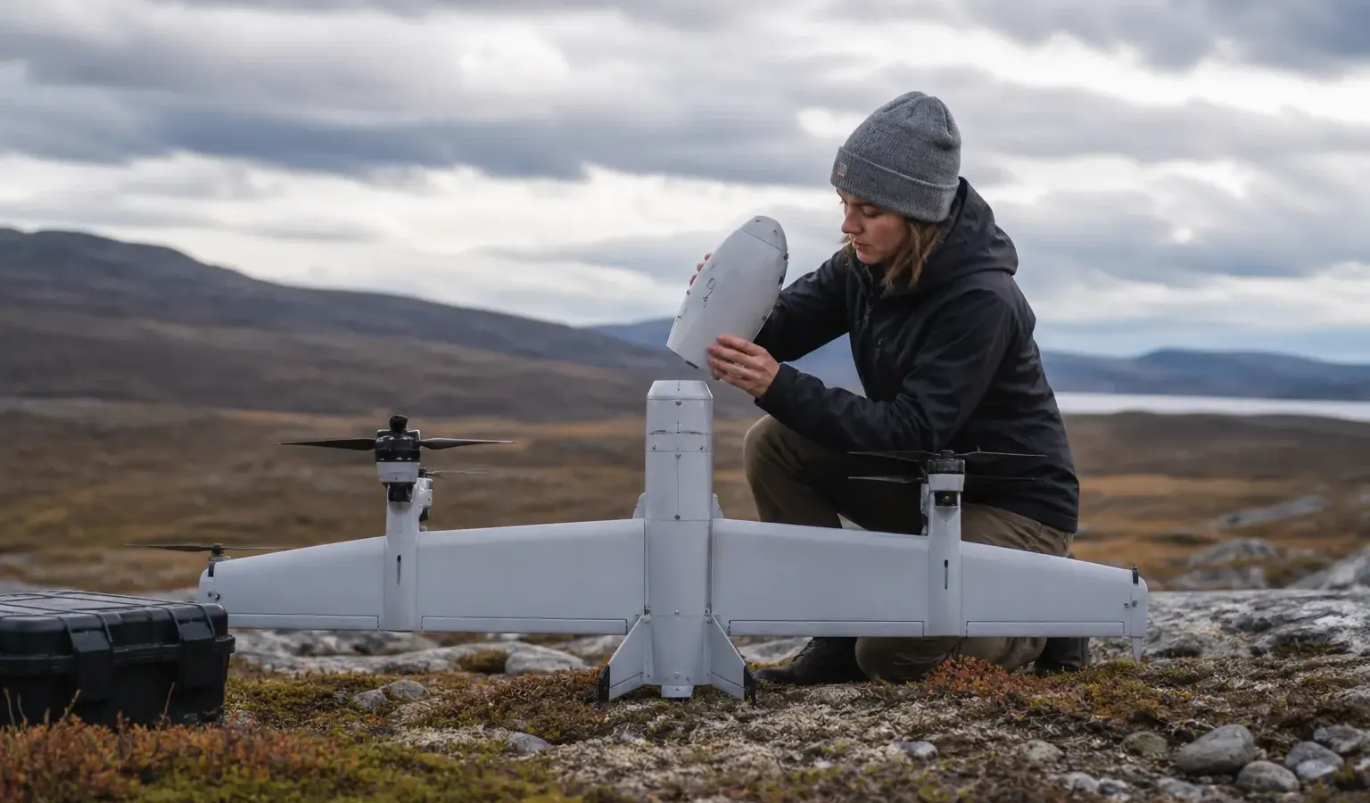 STARK Virtus loitering munition during a Bundeswehr AI drone swarm exercise in Germany