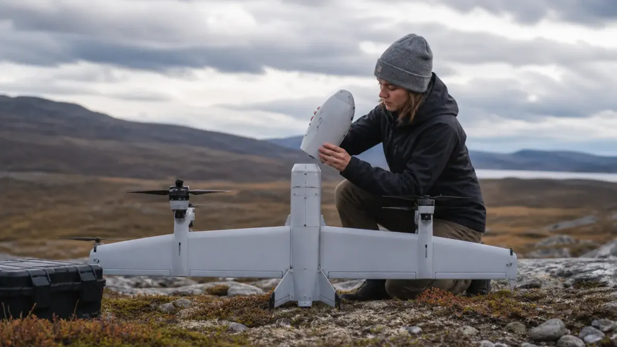 STARK Virtus loitering munition during a Bundeswehr AI drone swarm exercise in Germany