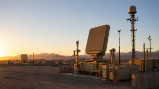 Rheinmetall Skyranger 30 mobile counter-drone turret during live-fire exercise