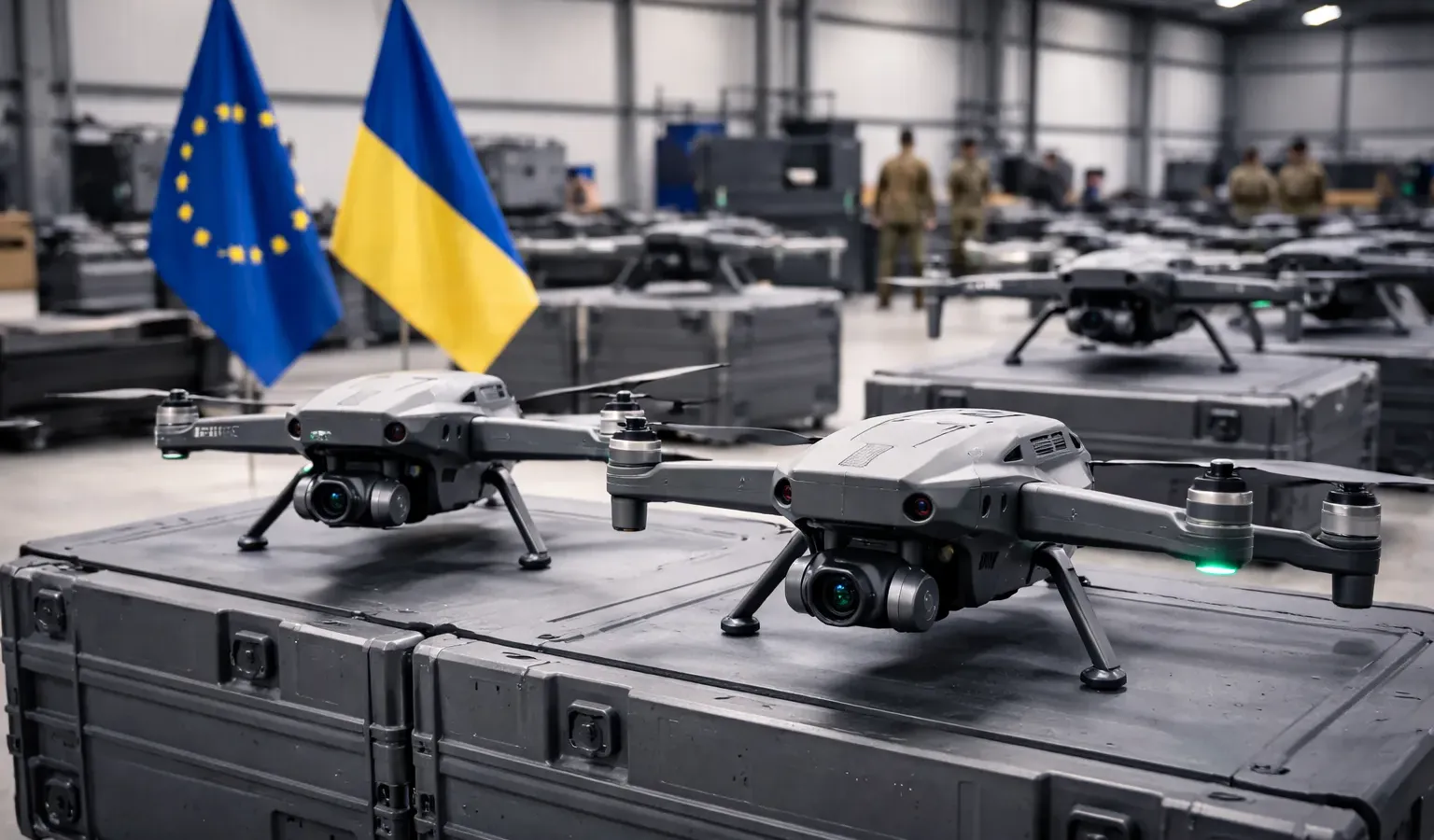 European Commission headquarters in Brussels representing EU Ukraine Support Loan drone defense procurement
