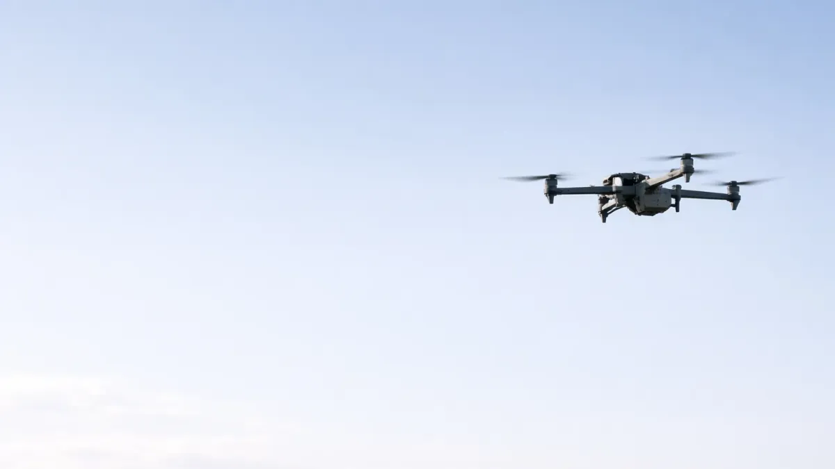 Anduril Lattice counter-UAS system deployed at a military installation, drone defense hardware
