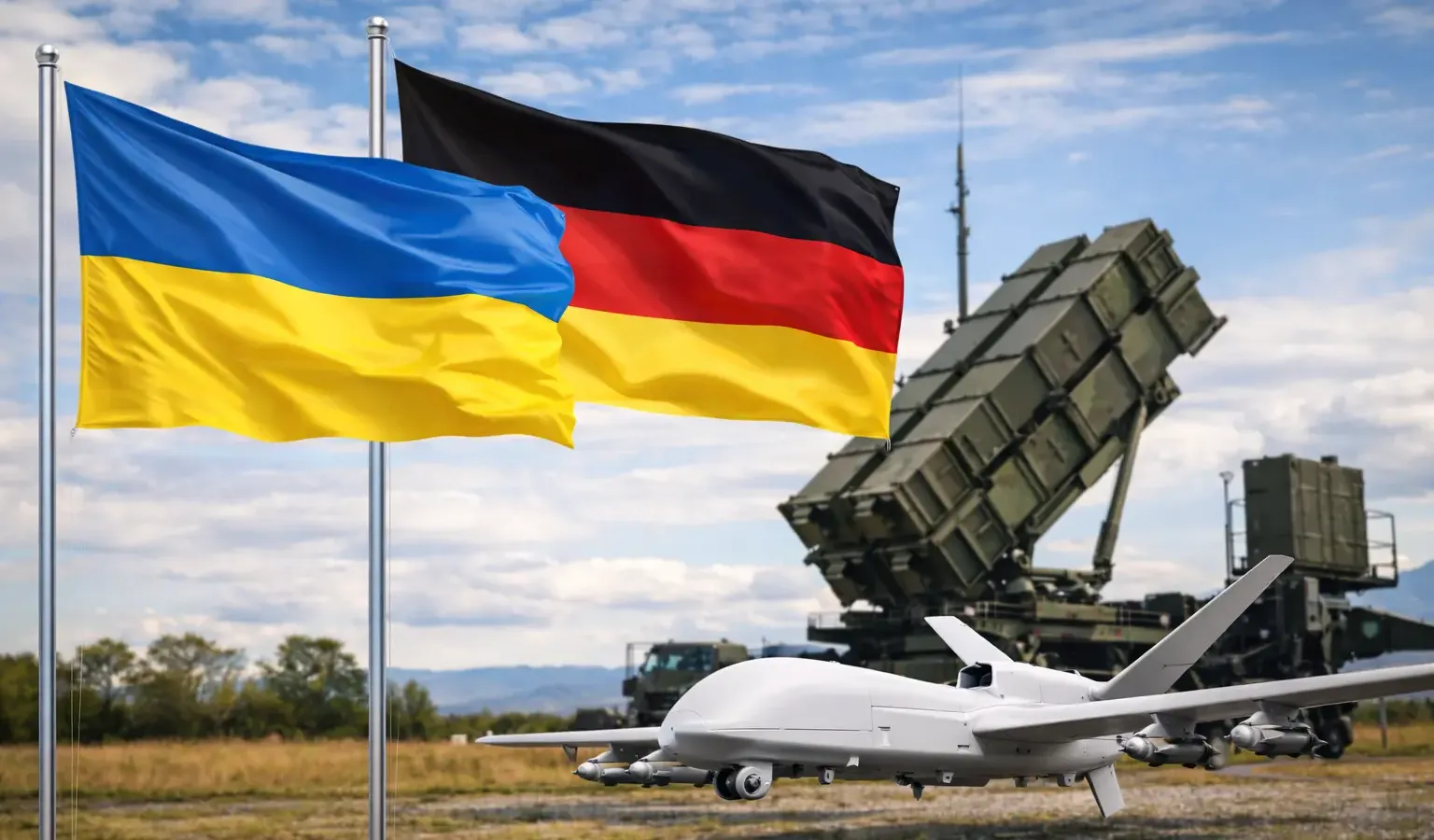 German Chancellor Friedrich Merz and Ukrainian President Zelensky at the Berlin Chancellery during defense consultations