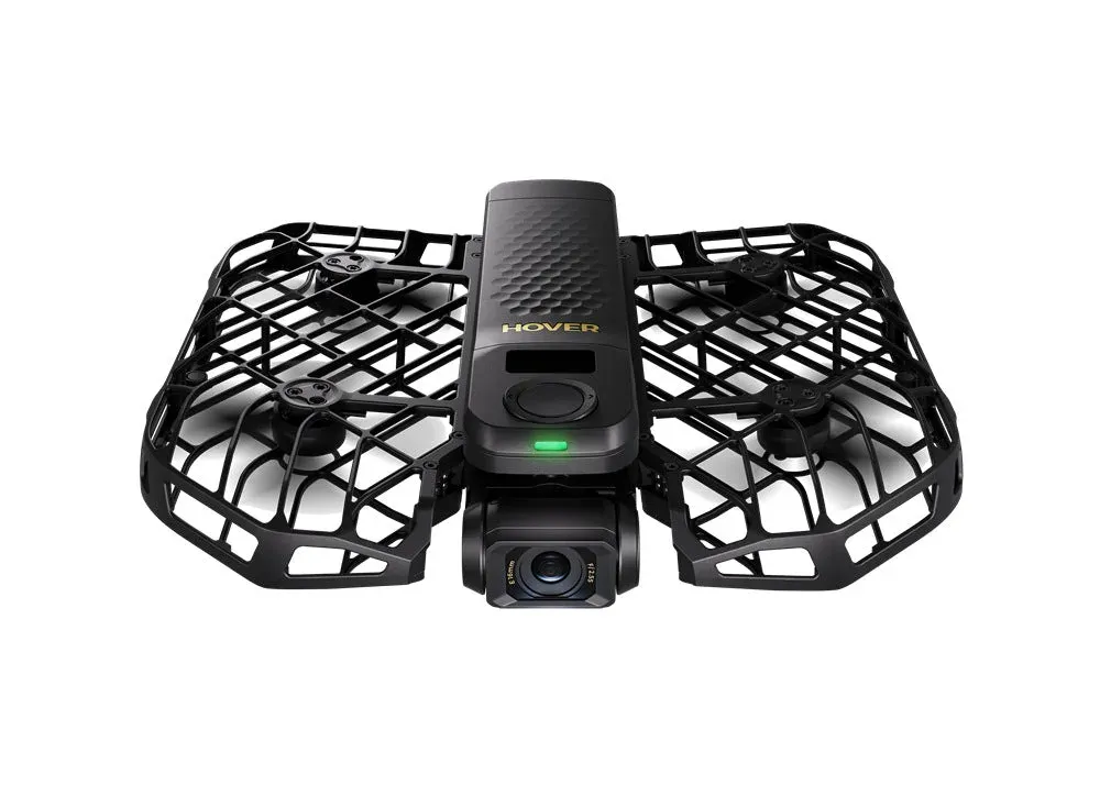 HoverAir X1 PROMAX self-flying pocket camera drone with folded protective frame