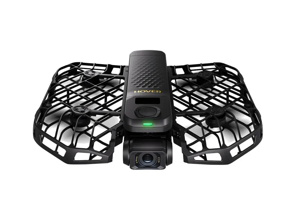 HoverAir X1 PROMAX self-flying pocket camera drone with folded protective frame