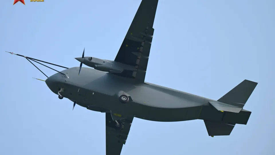 Norinco Changying-8 CY-8 cargo drone on runway during first flight trials in Zhengzhou China