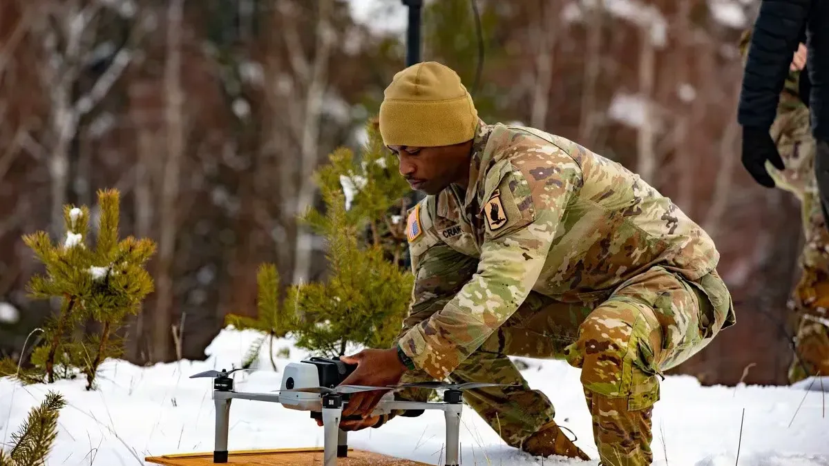 82nd Airborne Division paratroopers training with Bumblebee V2 counter-drone FPV system at Fort Bragg North Carolina