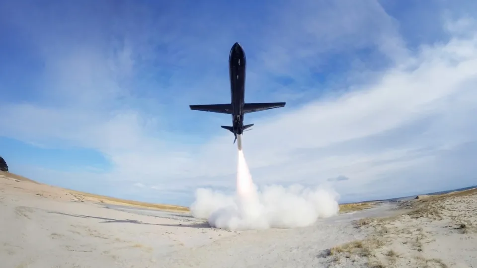 SkyLance long-range strike drone during demonstration test flight, May 2026