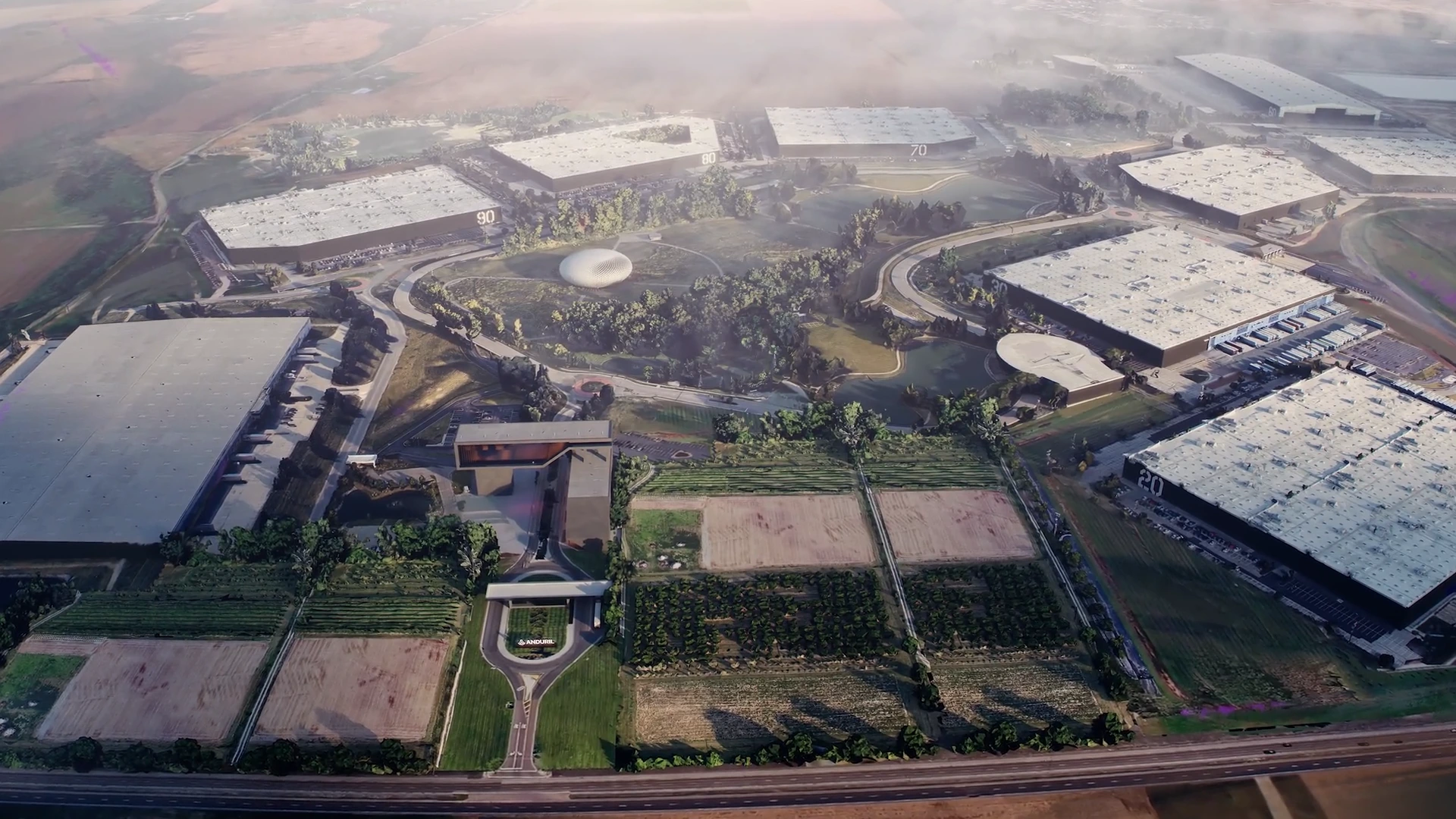 Anduril Arsenal-1 manufacturing complex under construction in Pickaway County Ohio