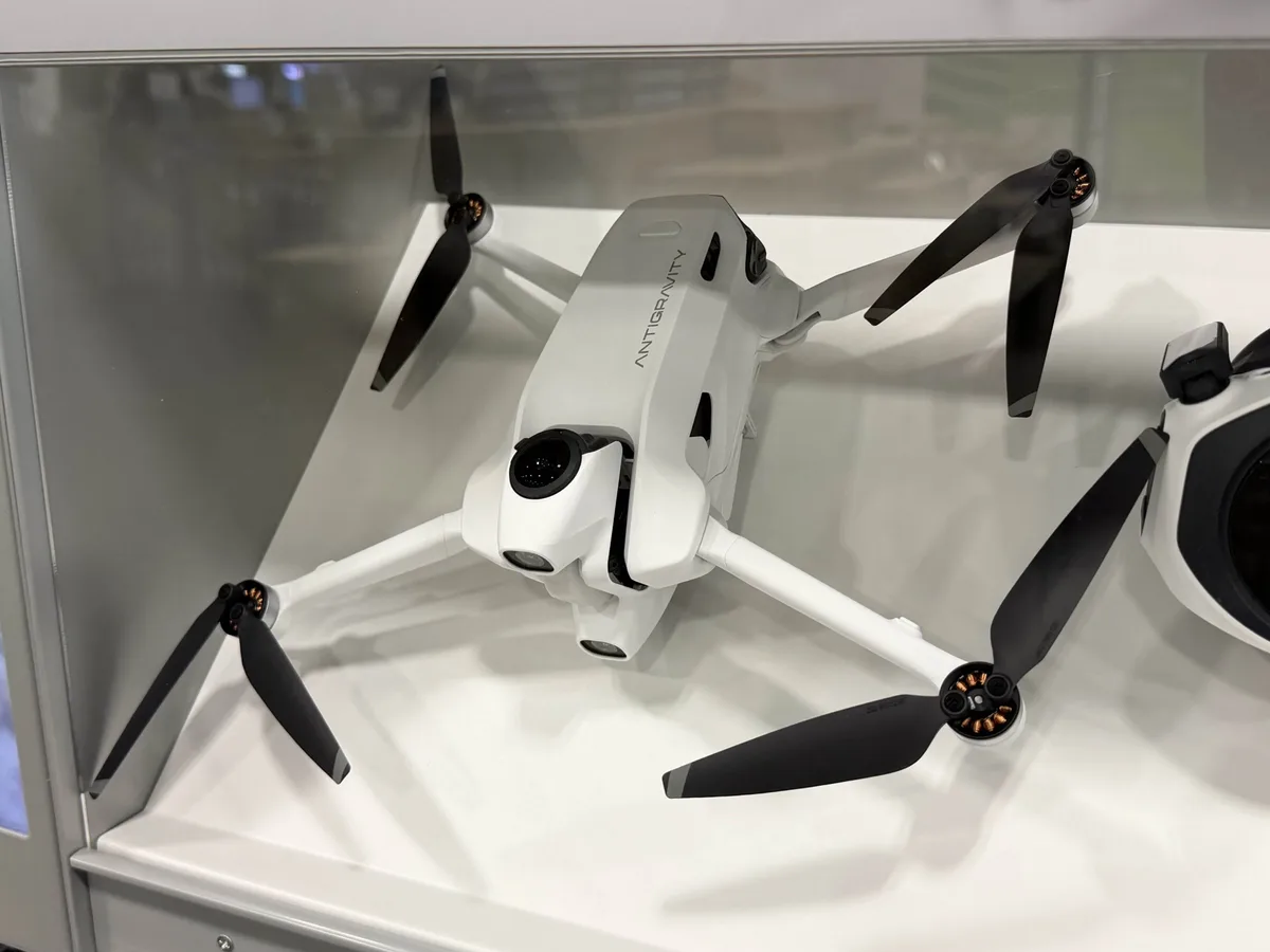 Antigravity A1 360-degree capture drone on display
