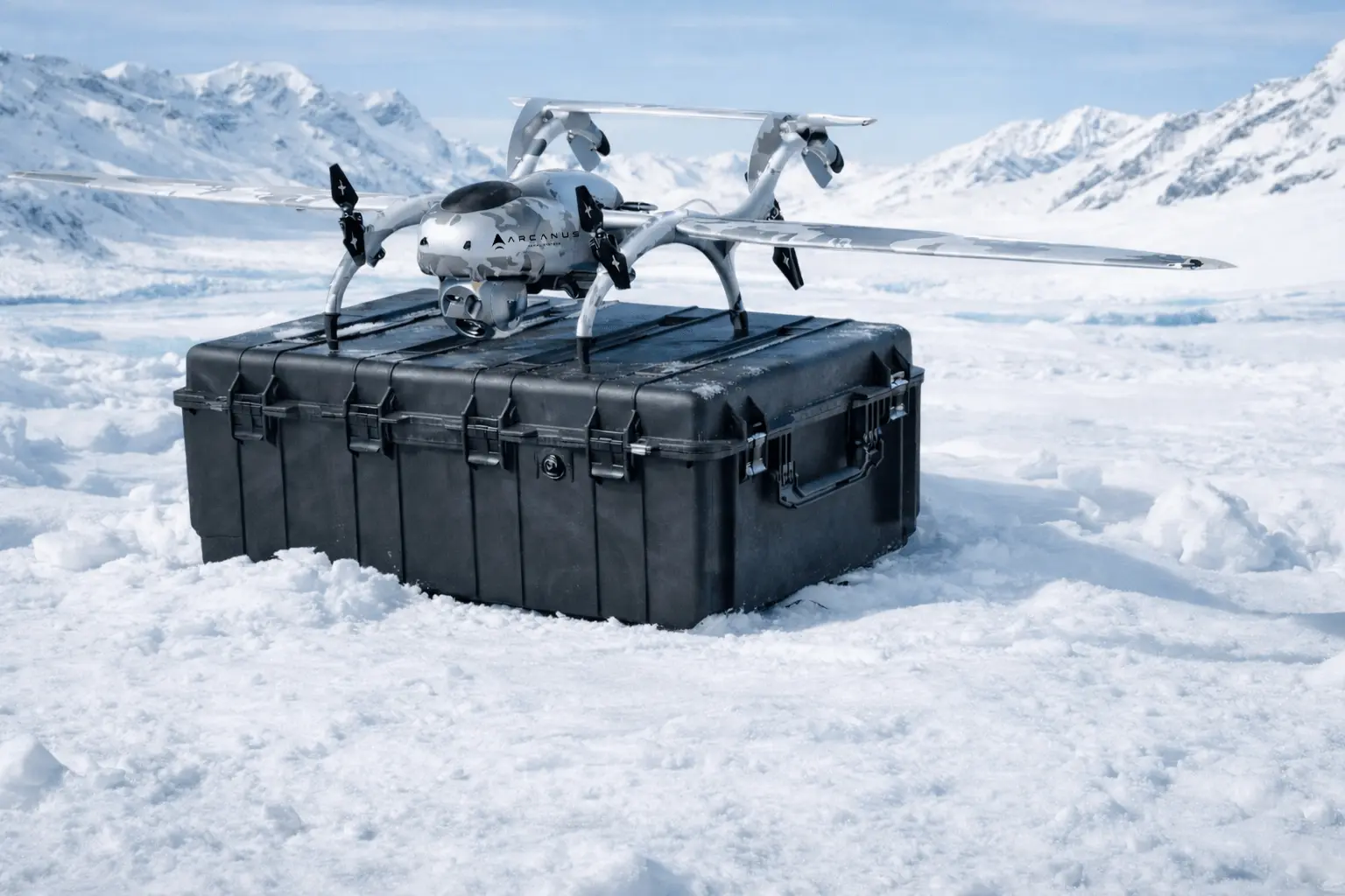 Beyond Vision UAV on the ground during a military exercise, Portuguese defence drone platform