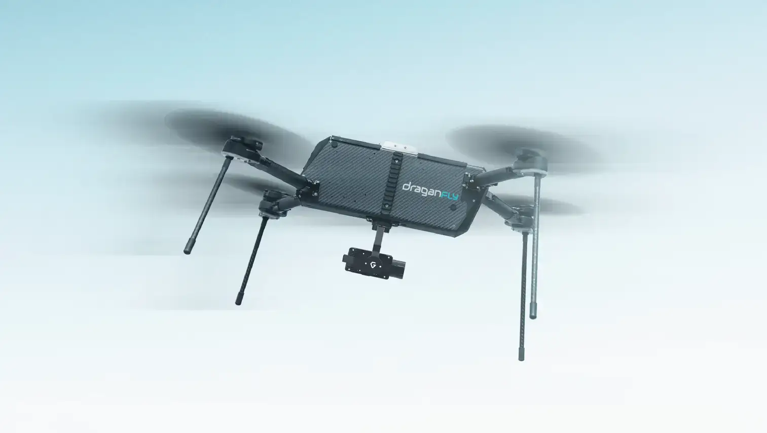 Draganfly Flex FPV drone in flight during a military training exercise