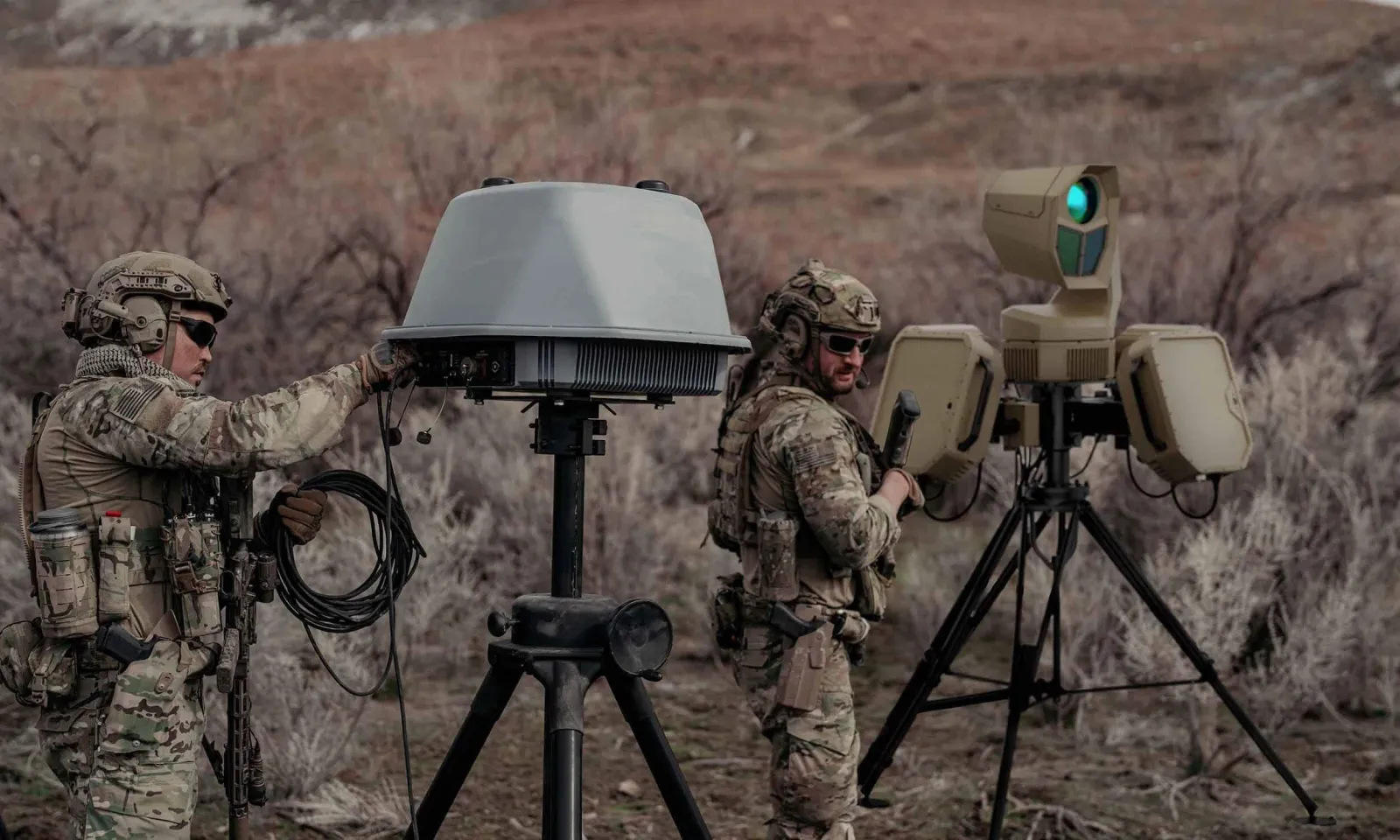 DroneShield DroneSentry system deployed at a military perimeter
