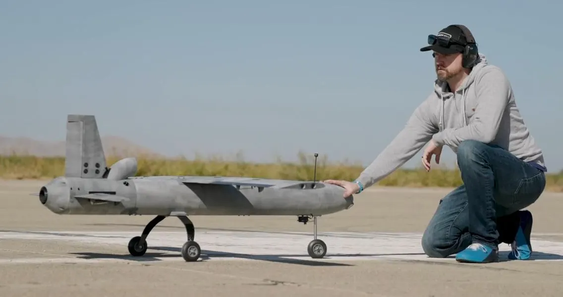 Firestorm Labs xCell containerized drone manufacturing unit at an Air Force facility