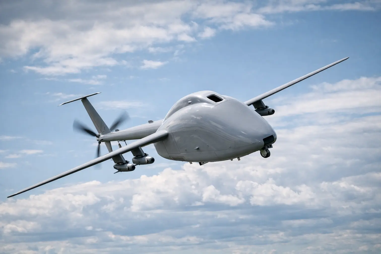 Military UAV on a runway at a Polish defense facility, NATO-aligned drone production