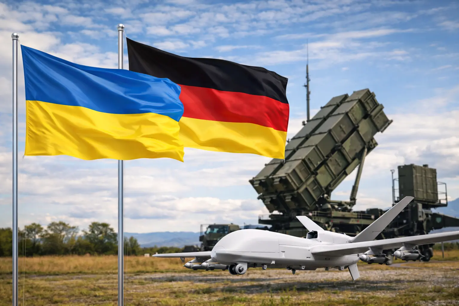 German Chancellor Friedrich Merz and Ukrainian President Zelensky at the Berlin Chancellery during defense consultations