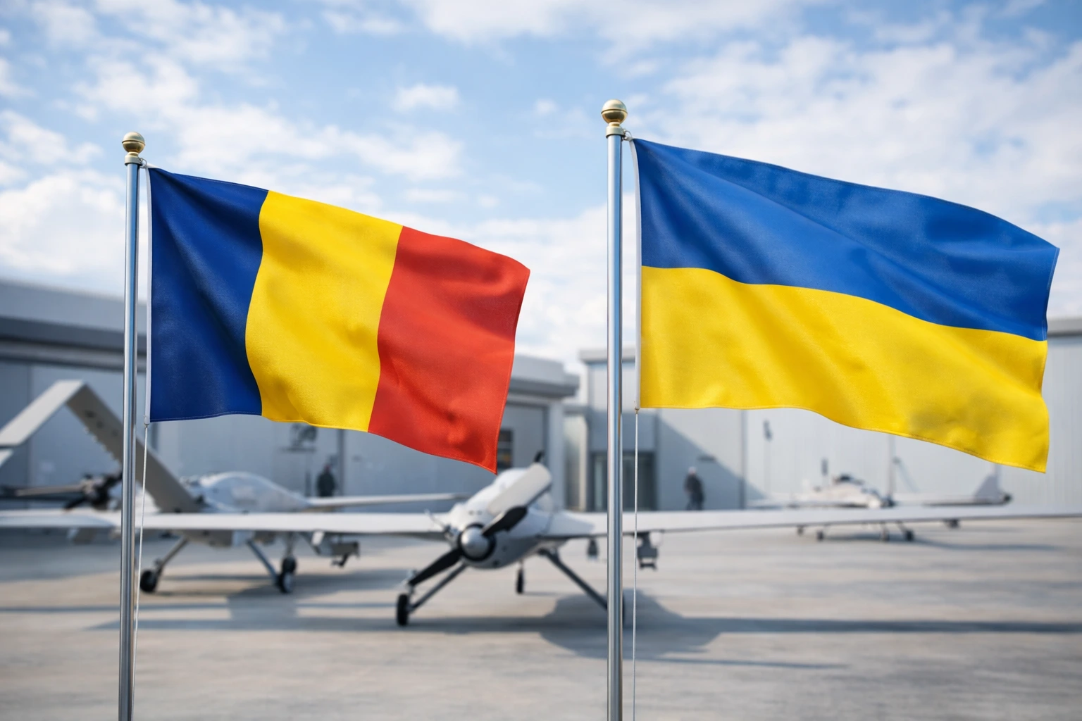 Romanian and Ukrainian defense officials meeting in Bucharest to discuss joint drone production agreement