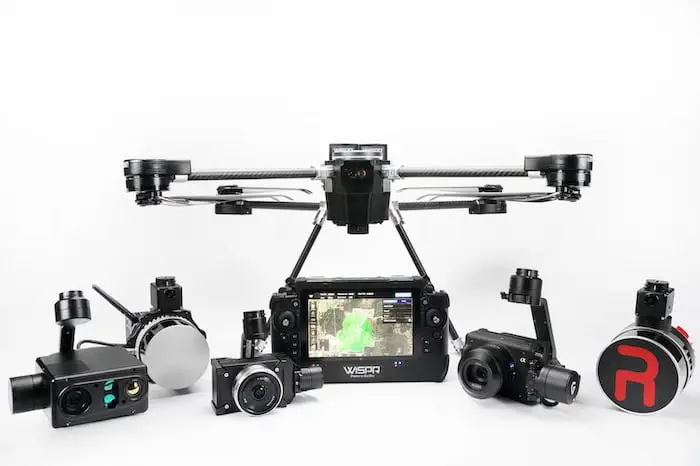 WISPR Systems SkyScout 2+ drone in flight, Blue UAS cleared platform for federal operations